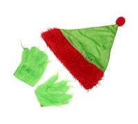 MUELODSIC Cosplay Props Monster Costume Accessories Christmas Hat and Gloves Halloween Monster Gloves Hats Plush
