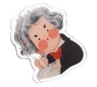 MUELODSIC Creative Music Sheet Clip for Musicians, Cartoon Plastic Note Clip Beethoven Design, Small Music Score Page Holder for Piano, Violin, Guzheng Practice