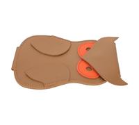 MUELODSIC Creative Owl Shape Guitar Pick Holder Bag Portable Pu Plectrum Organizer Case for Acoustic and Electric Guitars Light Brown Storage Pouch at Gigs and Parties