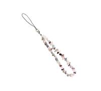 MUELODSIC Crystal Gem Lanyard Beaded Phone Chain for Smartphone Fashion Wrist Strap Natural Gemstone Charms as Keychain Phone Charm String