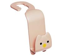 MUELODSIC Cute Cartoon Car Headrest Hooks Multifunctional Backseat Organizer Hangers for Bags Shopping Umbrellas Durable Lightweight Car Accessories for Extra Storage Pink