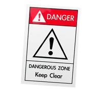MUELODSIC Dangerous Zone Warning Sign Machinery Safety Sticker Adhesive Caution Label for Outdoor Industrial Use