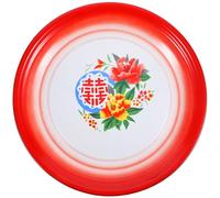 MUELODSIC Decorative Enamel Food Plate Round Trifle Dish Wedding and Home Serving