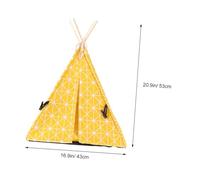 MUELODSIC Detachable Triangle Pet Tent Bed Canvas Pet House with Washable Cover Small Cozy Shelter for Cats Puppies Indoor Use