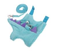 MUELODSIC Dinosaur Vest Harness for Small Pets -resistant Leash for Ferrets Rabbits Hamsters Bearded Dragons Comfortable Walking Strap for Outdoor Hiking and Camping