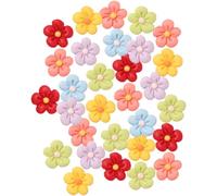 MUELODSIC DIY Resin Flower Charms 50Pcs for Hair Ties and Phone Case Decorations, Assorted style Mini Flowers for Jewelry Making and Craft Accessories