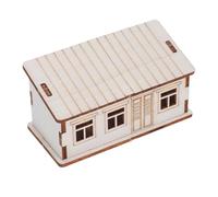 MUELODSIC DIY Wooden Log Cabin Miniature House Kit Unfinished Craft for Painting Small Farmhouse Model for Home Office Shelf Bar Centerpiece Decor Holiday Creative Project