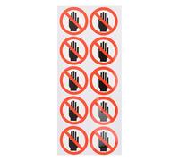 MUELODSIC Do Not Touch Warning Sticker 10pcs 40mm Adhesive Safety Warning Labels for Machinery and Equipment Industrial Safety Signs
