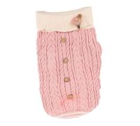 MUELODSIC Dog Sweater Turtleneck Thickened Cotton Winter Costume Warm Pet Clothes Pink L for Small Dogs
