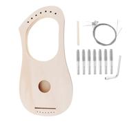 MUELODSIC Double Bass Solid Wood Lyre Harp String Musical Instrument DIY Kit for Adults and Boys and Girls Create Your Own String Instrument Unique Home Decor Art