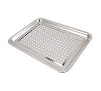MUELODSIC Draining Tray Multi Function BBQ Grill Pan for Camping and Indoor Outdoor Use Shallow Rectangular Design for Dumpling Storage Steaming Roasting Easy to Clean Family Cooking Tool