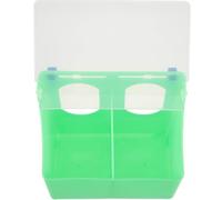 MUELODSIC Dual-Hole Plastic Pigeon Feeder Lid, Multi-Compartment Feeding and Drinking Trough for Bird Cages, Designed for Cockatiel and Parrot Use in Garden and Home