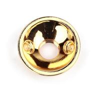 MUELODSIC Electric Guitar Jack Plate with Screws Metal Mounting Plate for Tl Guitar Compatible with Metric Threaded Jack Sockets Gold Finish Fits Standard