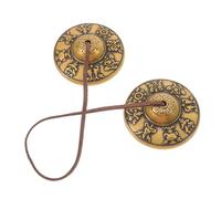 MUELODSIC Feng Shui Brass Chime Bell for Meditation and to Use Tingsha Cymbals Ornament for Beginners and Artistic Design for Spiritual Practices and Home Decor