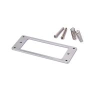 MUELODSIC Flat Metal Humbucker Pickup Mounting Rings for Electric Guitars Chrome Plated Sturdy Guitar Pickup Frames with Thickness Fits Cover for Short Humbucker Mounts Silver Finish