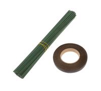 MUELODSIC Flexible Floral Arrangement Wire Stems DIY Flower Making Kit with Wire Rods and Brown Paper Tape for Artificial Flower Crafting Bouquets Garlands Wedding and Home Decor