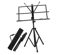 MUELODSIC Foldable Portable Music Stand Adjustable Height Base Sturdy Iron Sheet Music Holder for Practice Teaching Performance