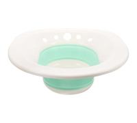 MUELODSIC Foldable Wash Bowl for Intimate Care and Elderly Use, Portable Bidet for Toilet, PP and TPR, White, Space Saving Design, Sitz Bath for Toilet, Postpartum Care Basin