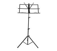 MUELODSIC Folding Music Tripod Stand Multifunctional Manuscript Reading Stand with Fixing Clips Thick Support Board Home Teaching and Music Display