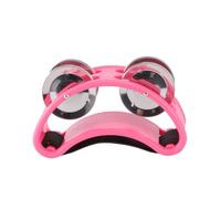 MUELODSIC Foot Tambourine Percussion Instrument with Metal Jingle Bells Pink for Acoustic Comfortable Elastic Strap Durable Design for Jam Sessions Foot Jingle Bells