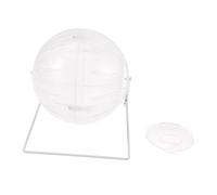 MUELODSIC Four in One Transparent Small Pet Run About Ball with Bracket Stand Multifunctional Hamster Exercise for Interactive Play and Healthy Activity