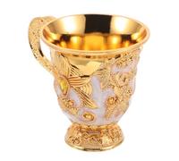 MUELODSIC Gold Jeweled Party Chalice Elegant Banquet Cup Versatile Tibetan Buddhist Water Offering Goblet for Tea and Small Use with Sturdy Alloy Construction