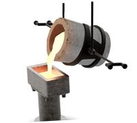 MUELODSIC Graphite Crucible Small Melting Furnace for Home Laboratory Metal Melting Kit High Temperature Resistant Graphite Pot for Gold Silver Copper Recasting Refining