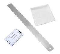MUELODSIC Guitar Neck Notched Straight Edge Luthier Tool for Precise Fret Leveling and String Action Measurement with Vernier Ruler for Bridge Nut and Pickup Groove Checking