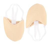 MUELODSIC Half Toe Ballet Shoes Breathable Lightweight Dance Slippers Elastic Ropes for Gymnastics and Fitness Use Synthetic Leather 1 Pair Golden