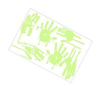 MUELODSIC Halloween Glow Luminous Blood Handprint Window Sticker Fluorescent Horror Wall Decal for Indoor Party Decorations Self Adhesive Halloween Window Decor for Haunted Houses and Themed
