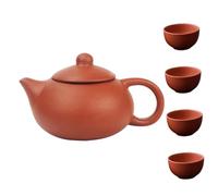 MUELODSIC Handmade Antique Purple Sand Teapot Set Ceramic Chinese Kungfu Teaware with Filter Cup PU Erh Tea Brewing Pot for Home Office Outdoor Use