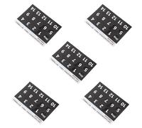 MUELODSIC Handpan Drum Note Labels 5Pcs Black Number Stickers for Beginners Ethereal Drum Sound Markers Learning Accessories for Percussion Music Practice