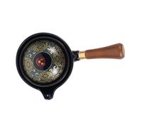 MUELODSIC Heat Resistant Ceramic Kyusu Teapot with Side Handle, Blue, 9x9x5cm, for Brewing Loose Leaf Tea at Home