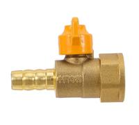 MUELODSIC Heavy Duty 1/2 Inch Straight Brass Gas Ball Valve with Female Thread, Thickened Copper Shut-Off Valve for Natural Gas Fire Pit and Camping Stove Plumbing