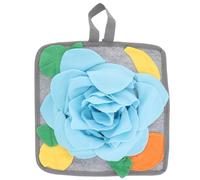 MUELODSIC Interactive Rabbit Foraging Mat with Hanging Rope Slow Feeding Intelligence for Small Animals Stress Relief Snuffle Pad for Bunnies Blue Nose Work Mat for Natural Foraging and