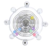 MUELODSIC Interactive Transparent Parrot Swivel Wheel for Caged Birds Rotating Chewing and Exercise for Budgies Cockatiels Conures and Parakeets Stress Relief Bird Play Accessory