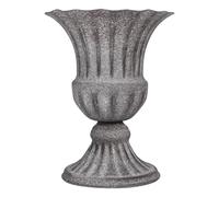 MUELODSIC Iron Cemetery Flower Vase Graveyard Urn Planter for Fresh Artificial Flowers Outdoor Memorial Decoration Vintage Grey