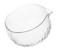 MUELODSIC Japanese Matcha Tea Bowl with Spout Clear Vintage Glass Teacup Decorative Household Matcha Cup for Daily Use Lightweight and Elegant Chawan for Tea Ceremony and Serving