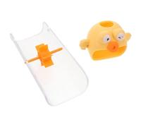 MUELODSIC Kids Faucet Extender for Sink with Extended Design and Universal Fit, Cute Cartoon Style Yellow Tap Extension for Bathroom and Home to Help Toddlers with Hand Washing