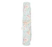 MUELODSIC Large Capacity Pink Canvas Paint Brush Holder Roll Up Pencil Case with Individual Slots and Elastic Bands Washable Organizer for Oil Painting and Watercolor Brushes