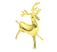 MUELODSIC Large Christmas Inflatable Reindeer Balloon with Sturdy Base Realistic Standing Elk Molding for Xmas Party Decoration and Garden Ornament Gold Foil Balloon for Festive Indoor