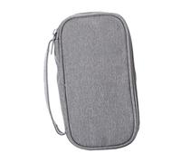 MUELODSIC Large Grey Earphone Organizing Bag with Portable Handle Travel Storage Pouch for Power Banks and USB Cables Compact Electronics Carry Case