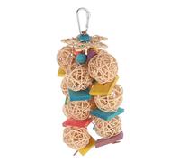 MUELODSIC Large Parrot Chewing Durable Hanging Bird with Colorful Shreds for African Greys and Caged Birds Wear Resistant Parrot Plaything for Fun and Cage Decoration