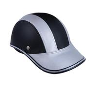 MUELODSIC Lightweight PU Leather Open Face Motorcycle Helmet for Men and Women Breathable Sports Riding Hat with Detachable Mesh Cushion Abs Shell Ergonomic Design for Cycling and Outdoor