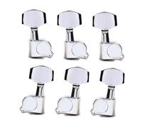 MUELODSIC Lr Guitar Machine Heads Tuners for Steel String Acoustic and Electric Guitars Banjo Tuning Pegs Chrome Large Square Head A Replacement