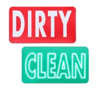 MUELODSIC Magnetic Dishwasher Clean Dirty Sign Indicator for Washing Machine and Oven Dual-sided Easy Flip Magnet for Kitchen and Home Eye-catching Reminder and Practical Decoration