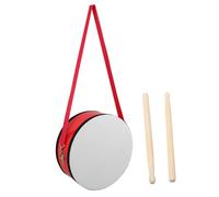 MUELODSIC Marching Snare Drum with Neck Strap Lightweight Red Hand Drum for Outdoor Activities School Bands and Rhythm Learning