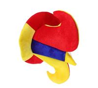 MUELODSIC Mardi Gras Carnival Clown Hat for Adults, Rainbow Three-Pointed Cosplay Costume Cap, Colorful Circus Party Headwear for Halloween and Masquerade Events