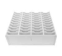 MUELODSIC Marker Pen Storage Tray with 40 Slots, Plastic Desktop Art Marker Organizer Rack, Vertical Pen Display Holder for Artists’ Supplies and Craft Desk Storage