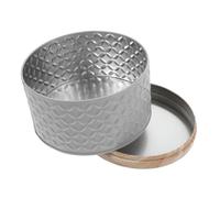 MUELODSIC Metal Cookie Tin Box Lids Airtight Storage for Cookies Biscuits Candy Cake for Boys and Girls Grey Wedding Favour Candy Boxes